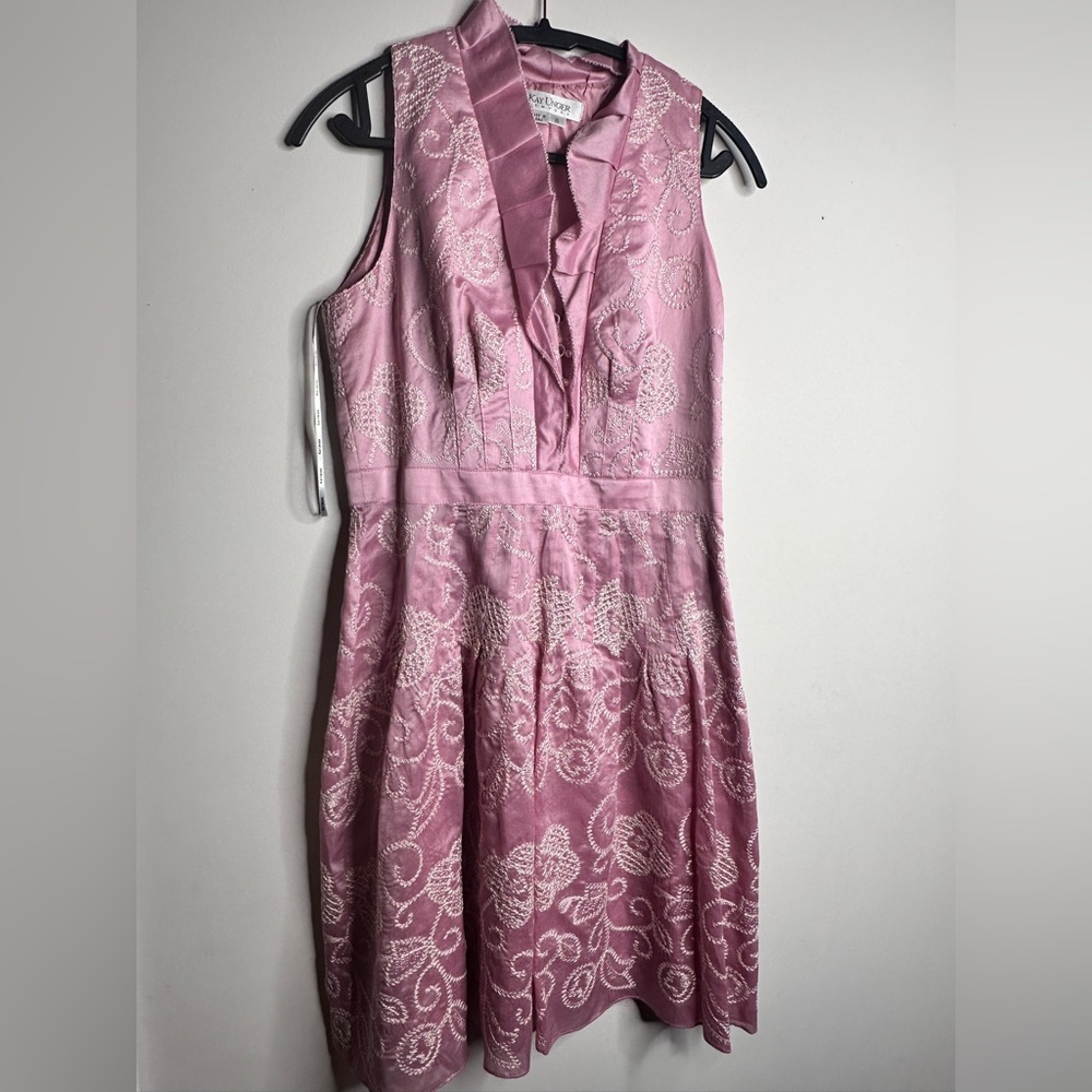 Kay Unger Pink Midi Dress‎